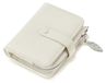 Icecat Portefeuille pour femmes - Petit format - Cuir synthétique souple - Beige