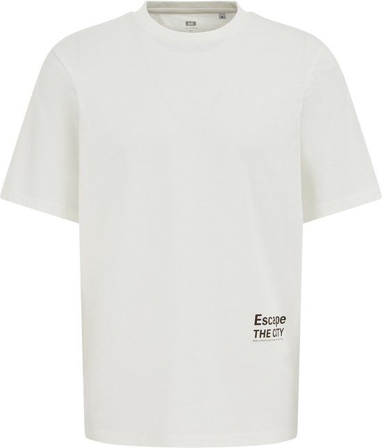 WE Fashion Heren regular fit T-shirt met print