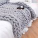 Handgebreide Grof gebreide deken, 122 x 180 cm, handgebreide warme chenille-deken, woondecoratie, zacht, dik garen, kabelgebreide deken, zachte ademende fleece banket, Kerstmis voor bank, bed, bank, beste cadeau