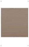 Gardinia Plisségordijn met klemsteunen, ondoorzichtig rolgordijn, alle montageonderdelen inbegrepen, EASYFIX-plisségordijn met 2 geleiders, taupe, 60 x 130 cm (BxH)