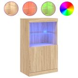 VidaXL Dressoir met LED-verlichting, Sonoma-eikenhout, 60,5 x 37 x 100 cm