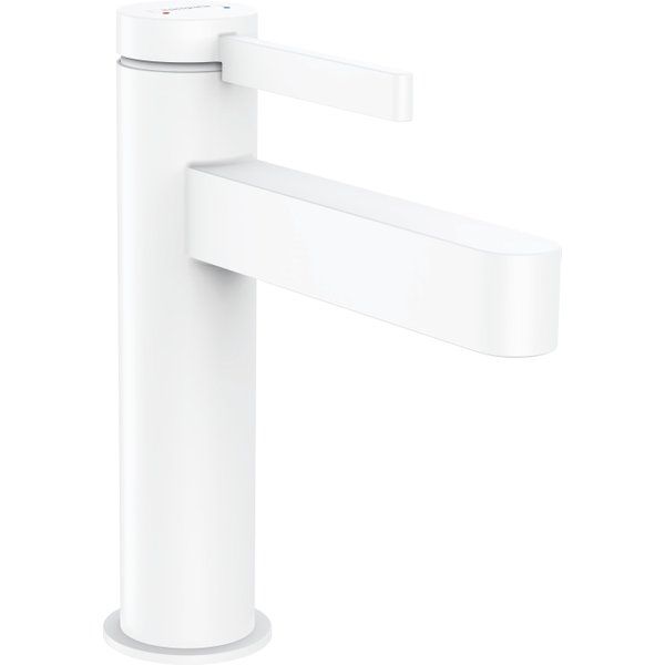 Hansgrohe Finoris wastafelkraan 110 pop-up plug mat wit 76023700