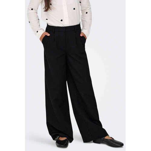 ONLY KIDS ONLY GIRL wide leg pantalon zwart
