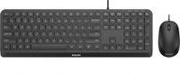 Philips 2000 series SPT6207B/19 toetsenbord en muis set USB AZERTY Frans Zwart