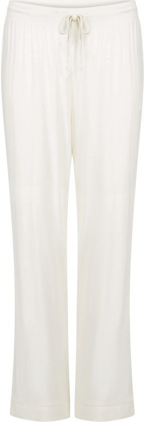 Hunkemöller Dames Nachtmode Broek Jersey Essential - Wit - maat S
