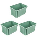 keeeper Bak emil, stapelbaar door draaien, 54,5 x 39 x 29,5 cm, 45 l, groen (Nordic Green), 3 stuks