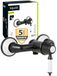 aquaSu® Rina 77936 4 Nostalgische douchekraan met enkele hendel voor douche met speelse details, van messing met keramisch patroon en douche-aansluiting, projectie 16,8 cm, zwart-wit