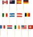Merkloos Internationale vlaggetjes prikkers - 500x