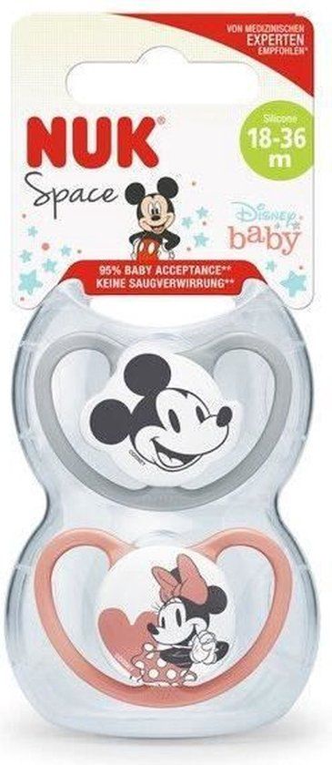 {"int": 3727, "string": null} NUK Space Disney Baby fopspenen 2 st. set 18+ m