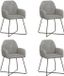 vidaXL Eetstoelen 4 stuks fluweel Lichtgrijs 55 x 50 x 84 cm