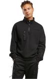 Brandit Tactical Sweatshirt Troyer Sweatshirt met capuchon voor heren, zwart., L