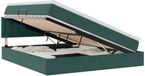 vidaXL Lit plateforme LED avec matelas Vert foncé 180 x 200 cm Velours