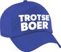 Bellatio Decorations Trotse boer pet blauw voor volwassenen - boeren baseball cap