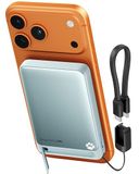 INIU Slimmest 10000mAh draagbare oplader voor MagSafe, Qi2-gecertificeerde draadloos snel opladen, 45W powerbank met USB C-kabel en standaard, magnetische reisbatterij voor iPhone 17-12