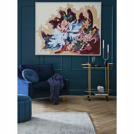 ROOM99 Milou Decoratieve Ronde Sierkussen - Navy Blauw Velours