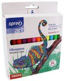Harlekijn Viltstiften Set 24 Kleuren