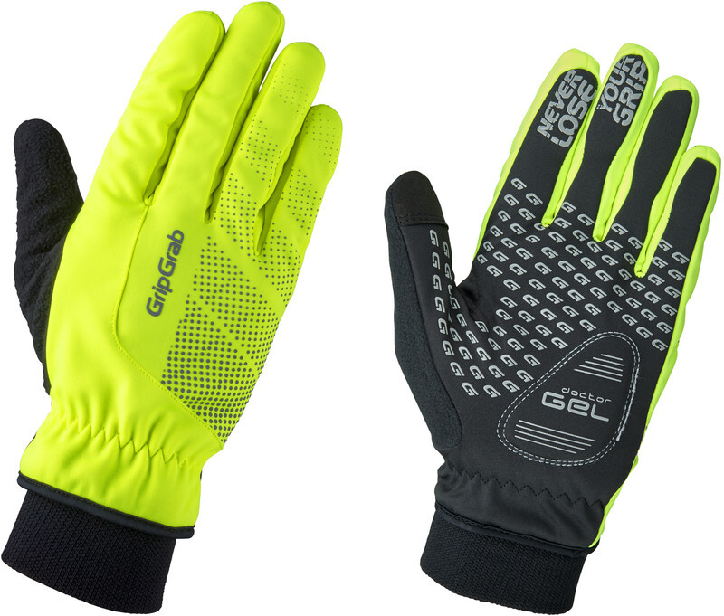 GripGrab Ride Windproof Hi-Vis Thermal Hi-Vis Windbestendige Winterhandschoenen, fluo yellow