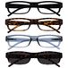 Leesbril Zwart Bruin Grijs Lezers Met Bruin UV400 Zon Lezer Waarde 4 Stuks Mannen Vrouwen RRRS32-1272 +3,00
