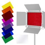 NEEWER 8 stuks verlichting kleurenfilters transparante kleurcorrectiefilters in 8 voor NEEWER 660 LED-videolamp, 16,7 x 21,7 cm