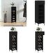 Vidaxl - Armoire à chaussures noir 30x35x105 cm bois d'ingénierie