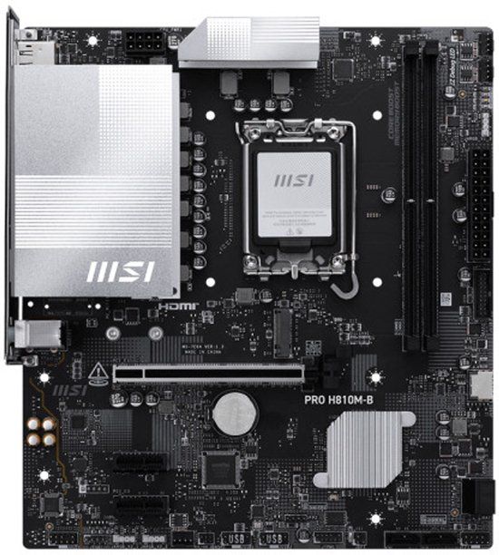 MSI PRO H810M-B - Moederbord - Socket 1851 - Micro-ATX - Intel H810 chipset