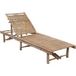 Maison Exclusive Bain de soleil de jardin avec coussin bambou