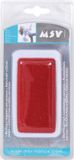 MSV ANTI-kleerborstel PLUCHE terylene / POLYPROPYLENE wit / rood