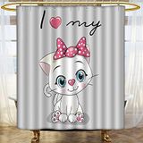 Amapark Douchegordijn voor meisjes, Polyester, Kleur 7, 72 x 92 inch