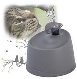 Iris Ohyama Fontein, Binnen/Buiten waterdispenser met 1,2L inhoud, Spijsverteringsvriendelijk, Inclusief koolstoffilter voor honden & katten, PWF-200, Grijs
