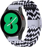 Qubix Garmin Approach S12 / S40 / S42 - Bracelet tressé - Noir / blanc