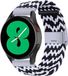 Qubix Garmin Approach S12 / S40 / S42 - Bracelet tressé - Noir / blanc