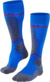 FALKE SK4 met compressie wol functioneel materiaal compressie skisokken heren blauw - maat 44-45