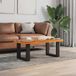 Maison Exclusive - Table basse teck avec résine, 100x50 cm