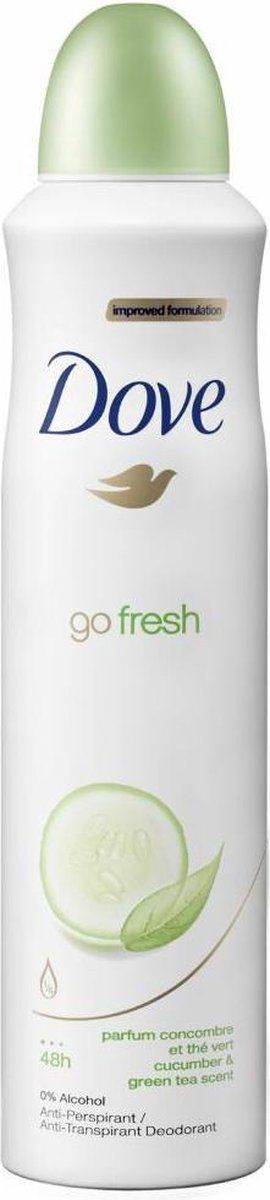 Dove Go Fresh Cucumber - 6 x 250 ml - Deodorant Spray