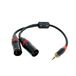 Rannsgeer 3.5mm TRS Stereo naar Dual XLR Mannelijke Y-Splitter Kabel R7Cxx (15 Inch)