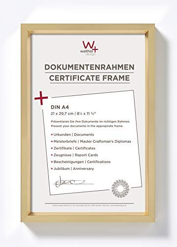 Walther Design ES130G Steel Style Kunststof fotolijst 21x29,7 cm DIN A4 - Goud