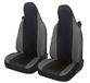 Auto Lupex Auto Accessori Autostoelhoezen compatibel met Smart Fortwo, 450 451 en 453, gemaakt in Italië, katoenmix (zwart - donkergrijs)