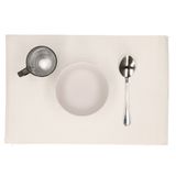Svenska living Placemats - 12x stuks - wit - polyester - 45 x 30 cm