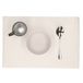 Svenska living Placemats - 12x stuks - wit - polyester - 45 x 30 cm
