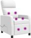 vidaXL Fauteuil blanc similicuir