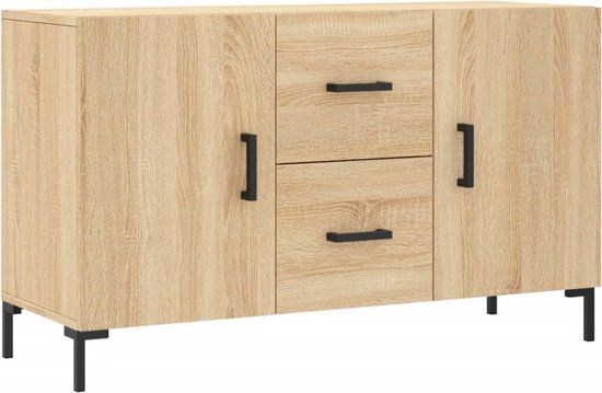 vidaXL Dressoir 100x36x60 cm bewerkt hout sonoma eikenkleurig