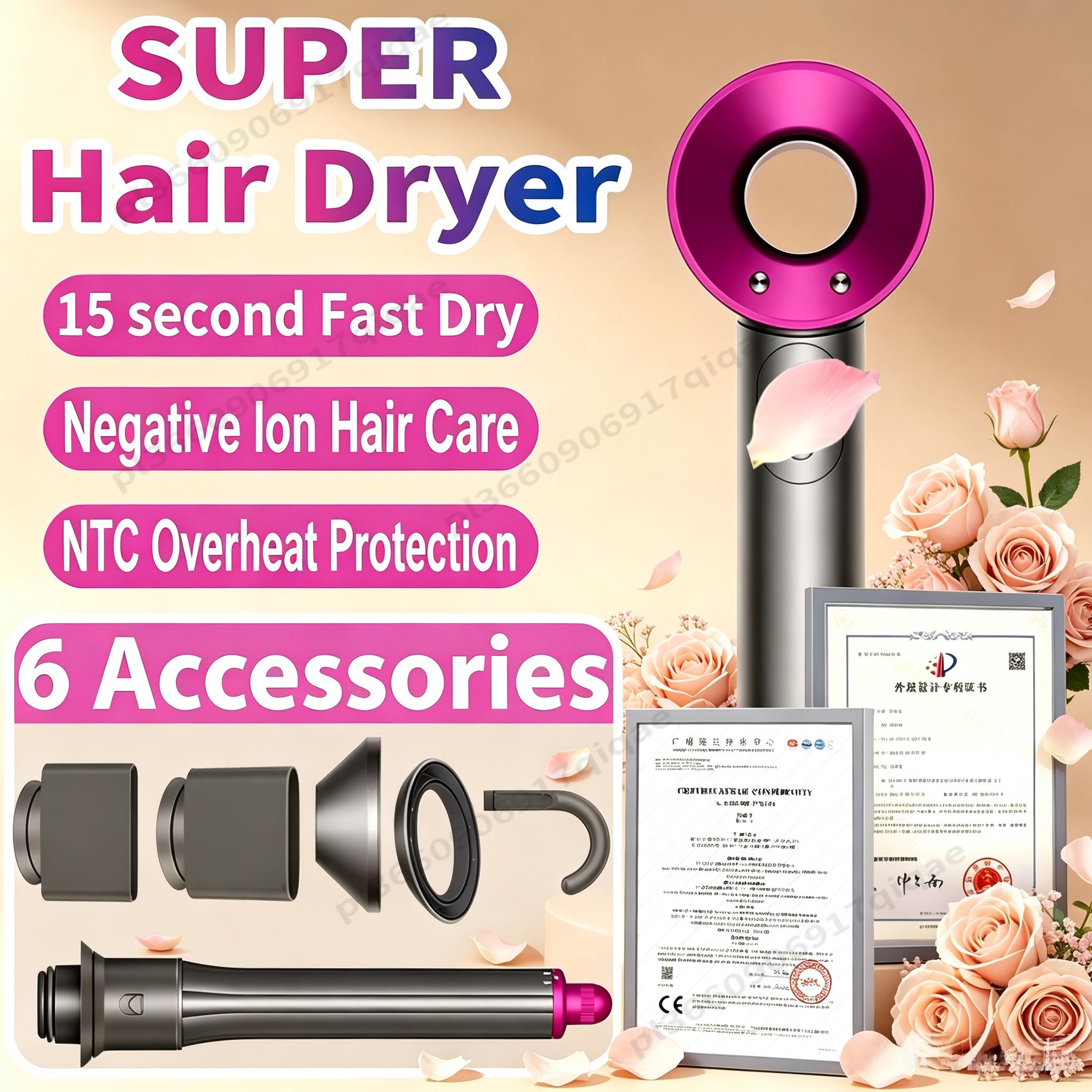 SenCiciMen 6 IN 1 Super Haardroger