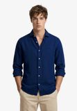 Superdry Riviera Linnen Overhemd Lange Mouwen Heren French Blue M