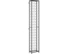 vidaXL Wijnrek voor 57 flessen 34x18x200 cm smeedijzer zwart
