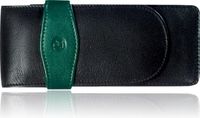 Pelikan Authentiek nappaleer etui zwart-groen voor 3 schrijfinstrumenten