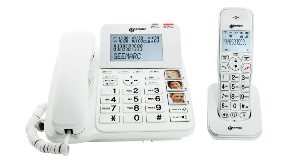 Geemarc Amplidect Combi 295 - Draadloze telefoon met antwoordapparaat - Wit