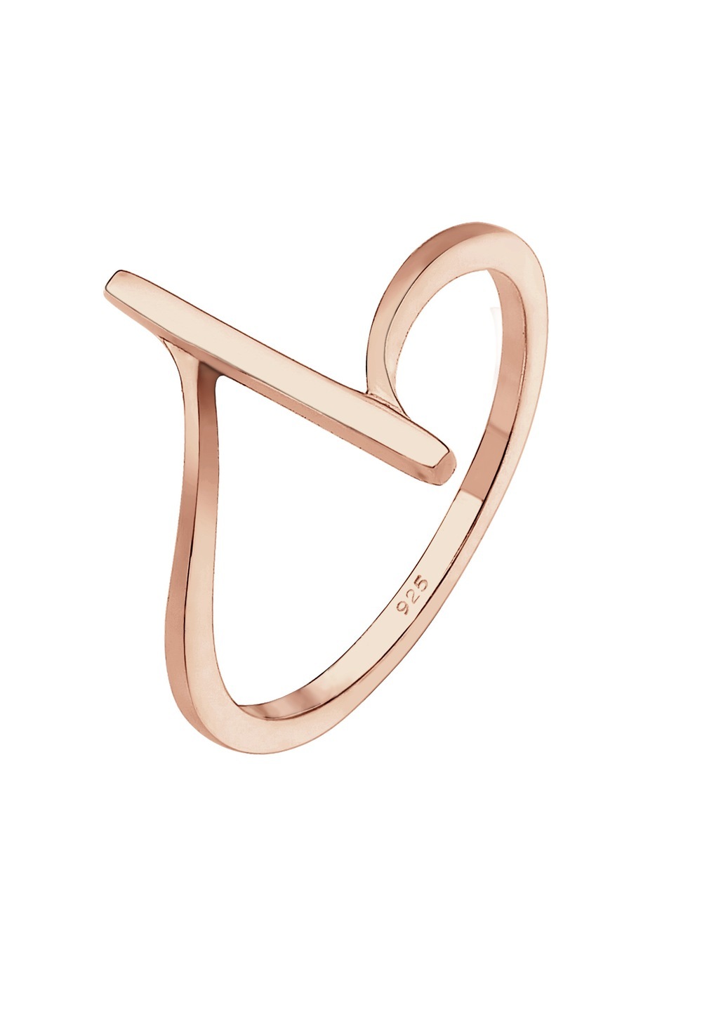 Elli Elli Elli Ring Dames Band Ring Geo Basic Fijn 925 Sterling Zilver Rose Goud Plated Ringen