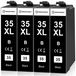 Epson 4 cartouches d'encre noires, taille 35XL, adaptées pour Epson WorkForce Pro