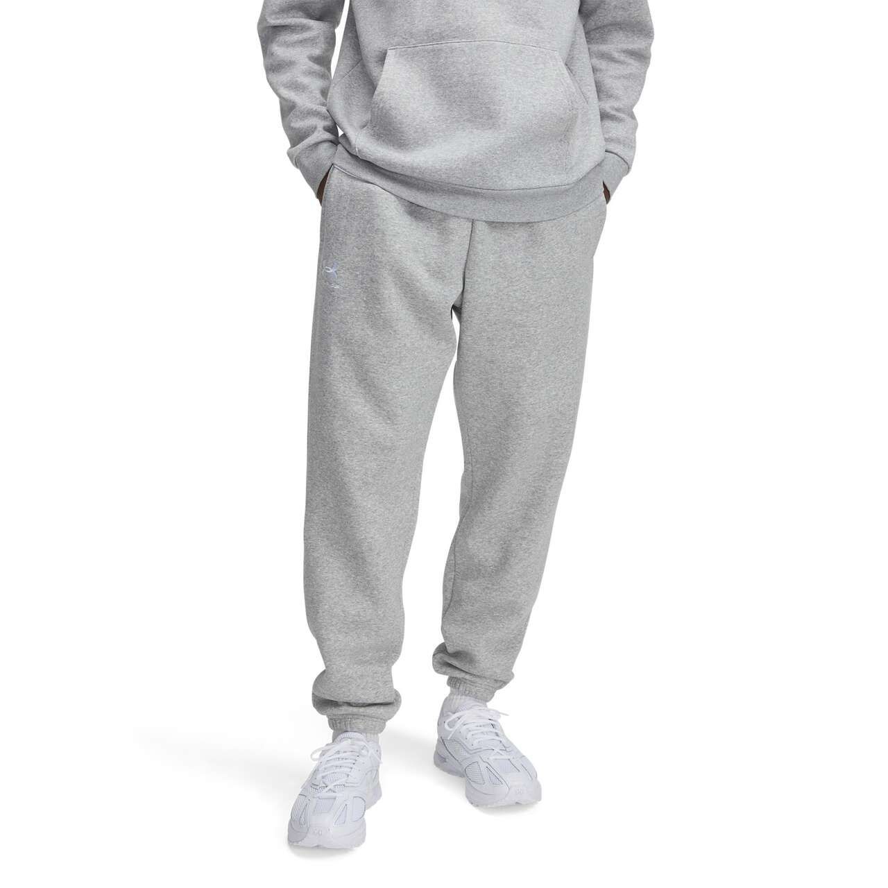 Under Armour UA Icon Fleece Jogger-GRY Heren Sportbroek - Mod Grijs Light Heather - Wit