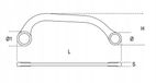 Beta dopsleutel met dubbele ring 7/16'' x 1/2'' - gebogen